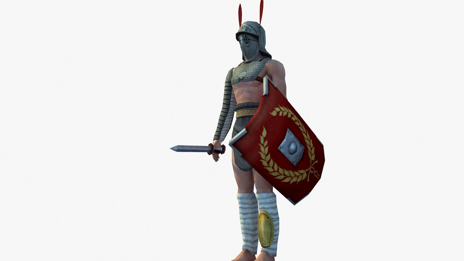 Provocator Gladiator Low-poly 3D model_40