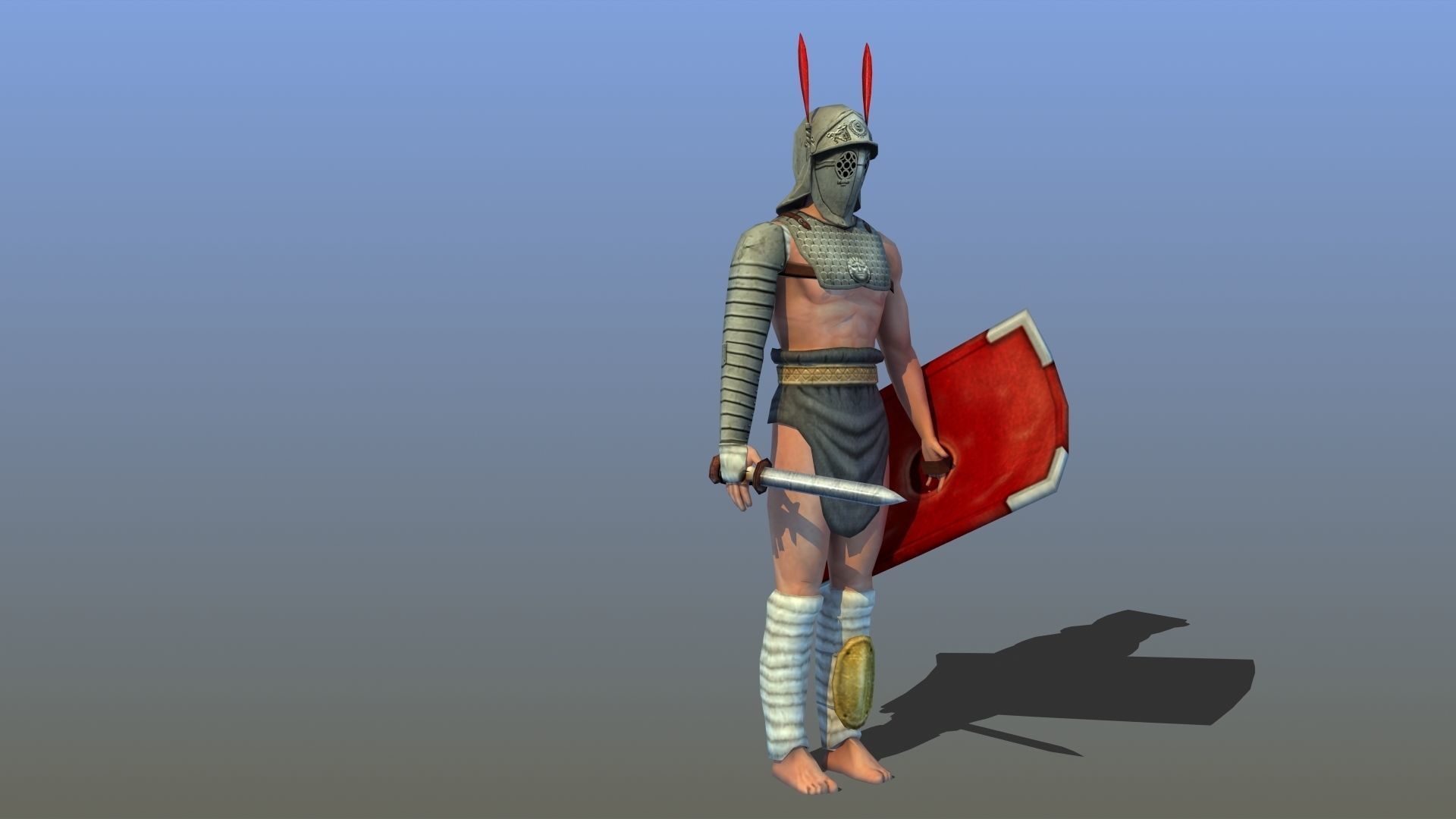 Provocator Gladiator Low-poly 3D model_5