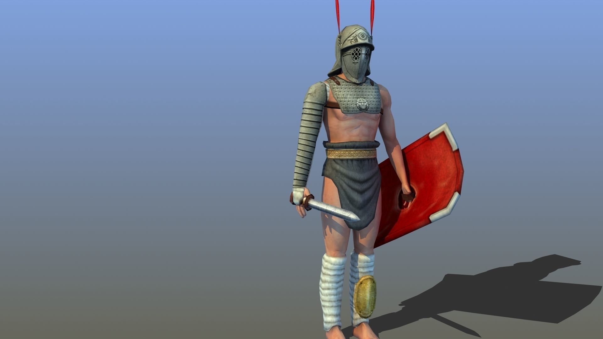 Provocator Gladiator Low-poly 3D model_3