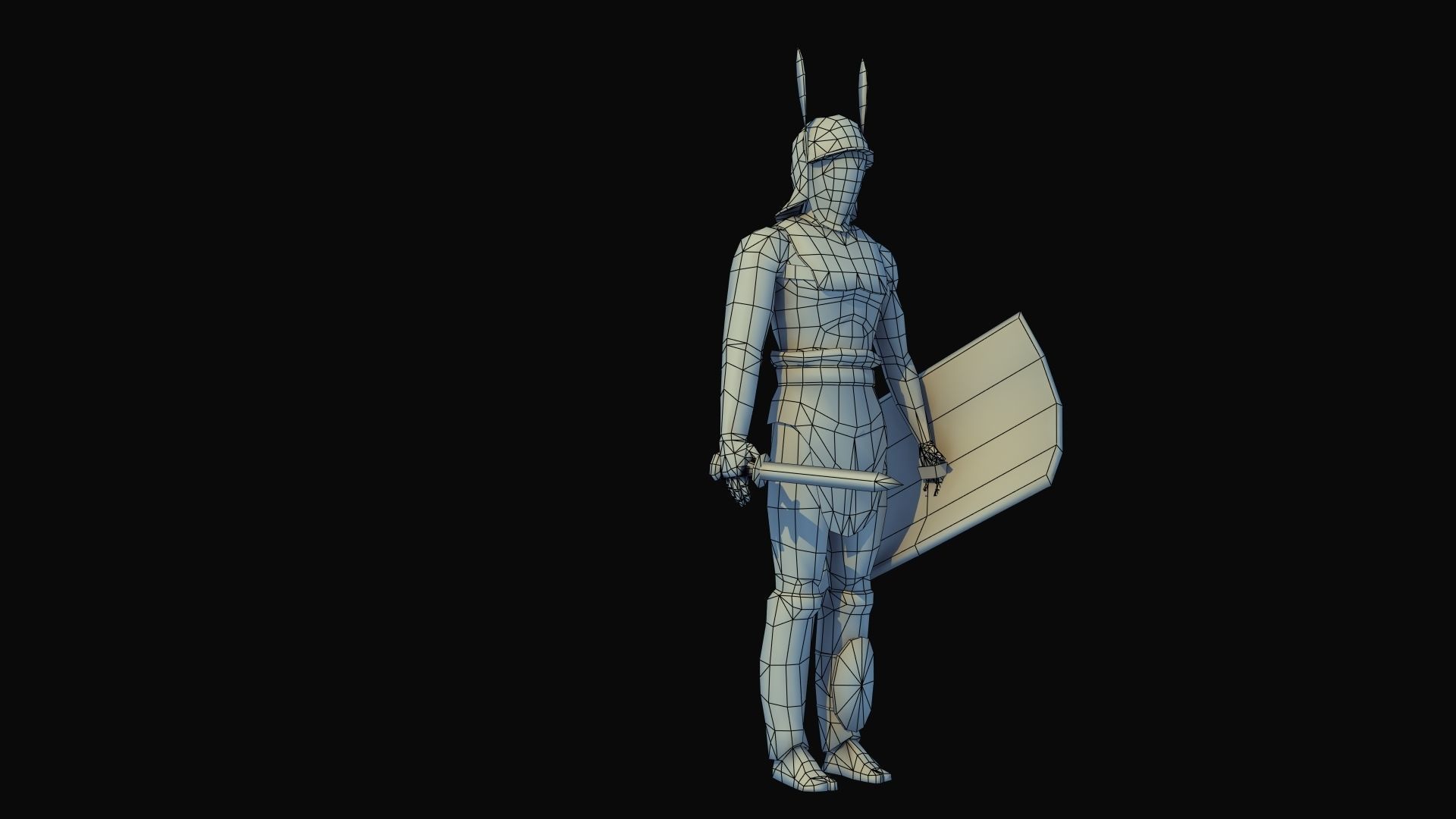 Provocator Gladiator Low-poly 3D model_48