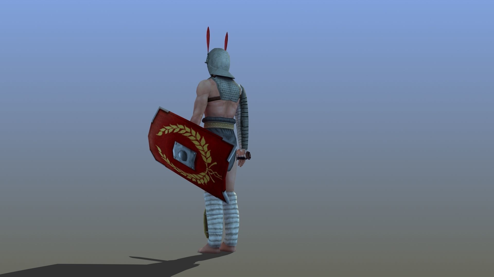Provocator Gladiator Low-poly 3D model_15