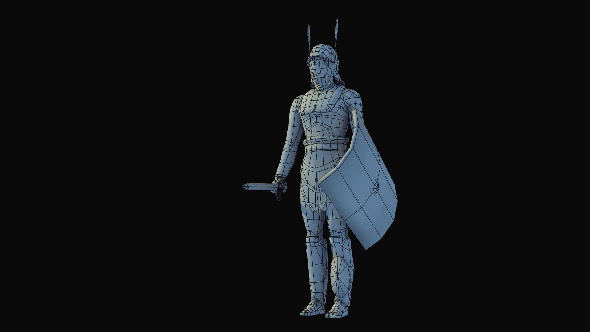 Provocator Gladiator Low-poly 3D model_62
