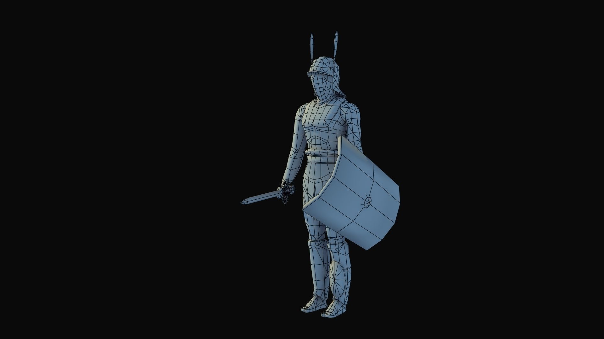 Provocator Gladiator Low-poly 3D model_42