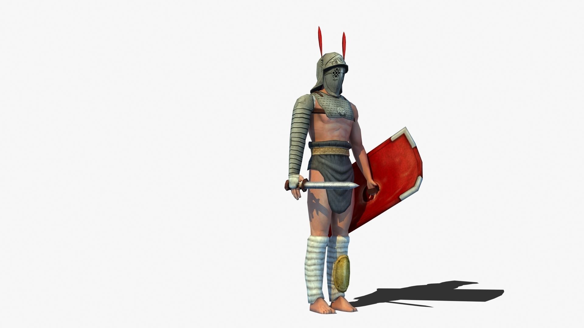 Provocator Gladiator Low-poly 3D model_29