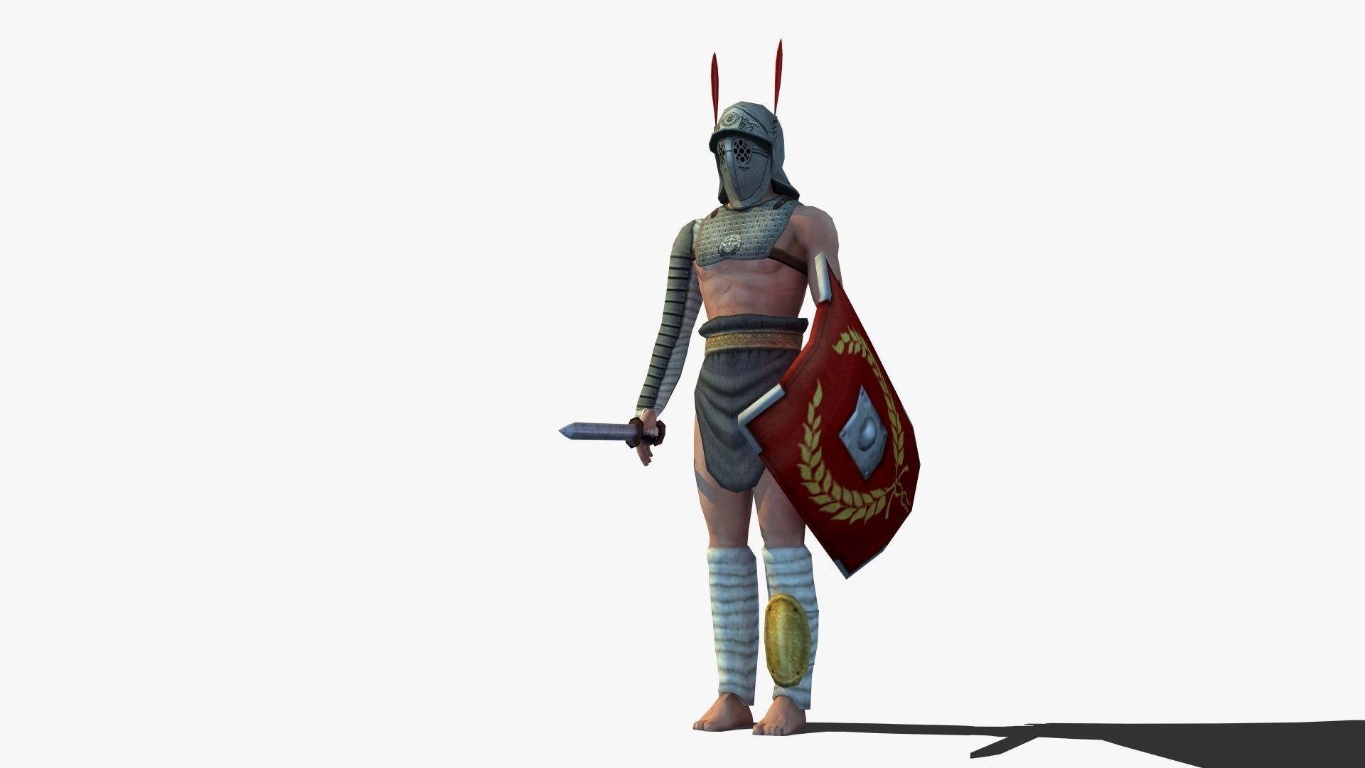Provocator Gladiator Low-poly 3D model_41