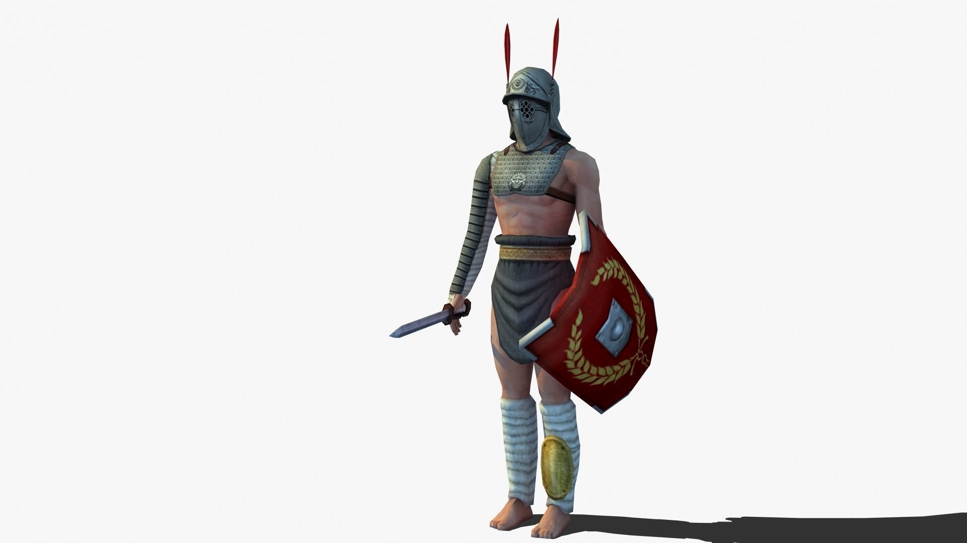 Provocator Gladiator Low-poly 3D model_22