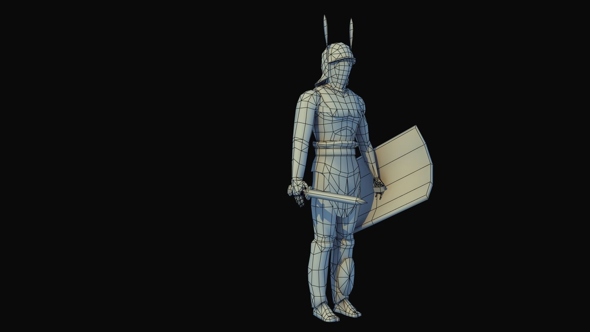 Provocator Gladiator Low-poly 3D model_47
