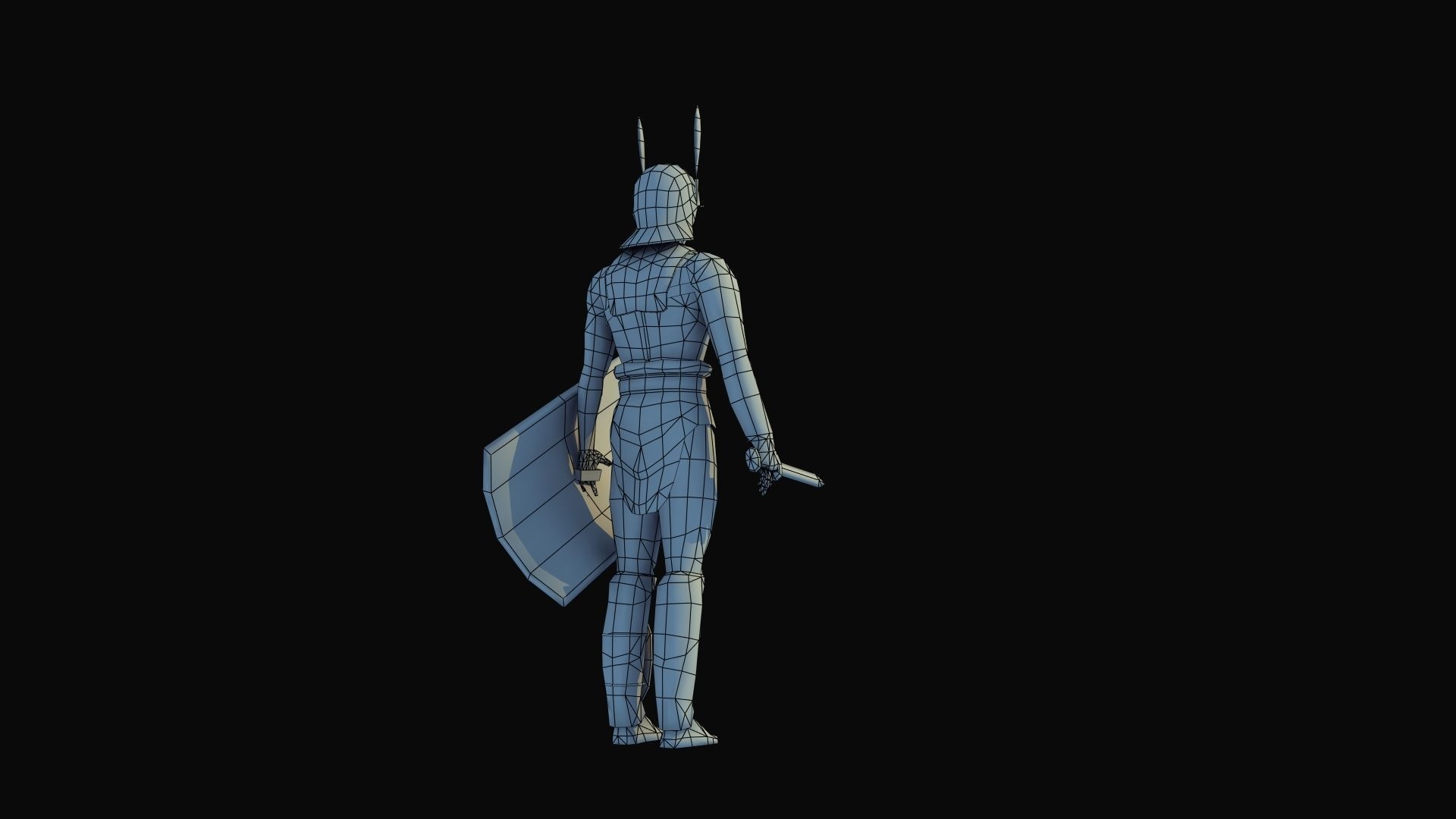 Provocator Gladiator Low-poly 3D model_54