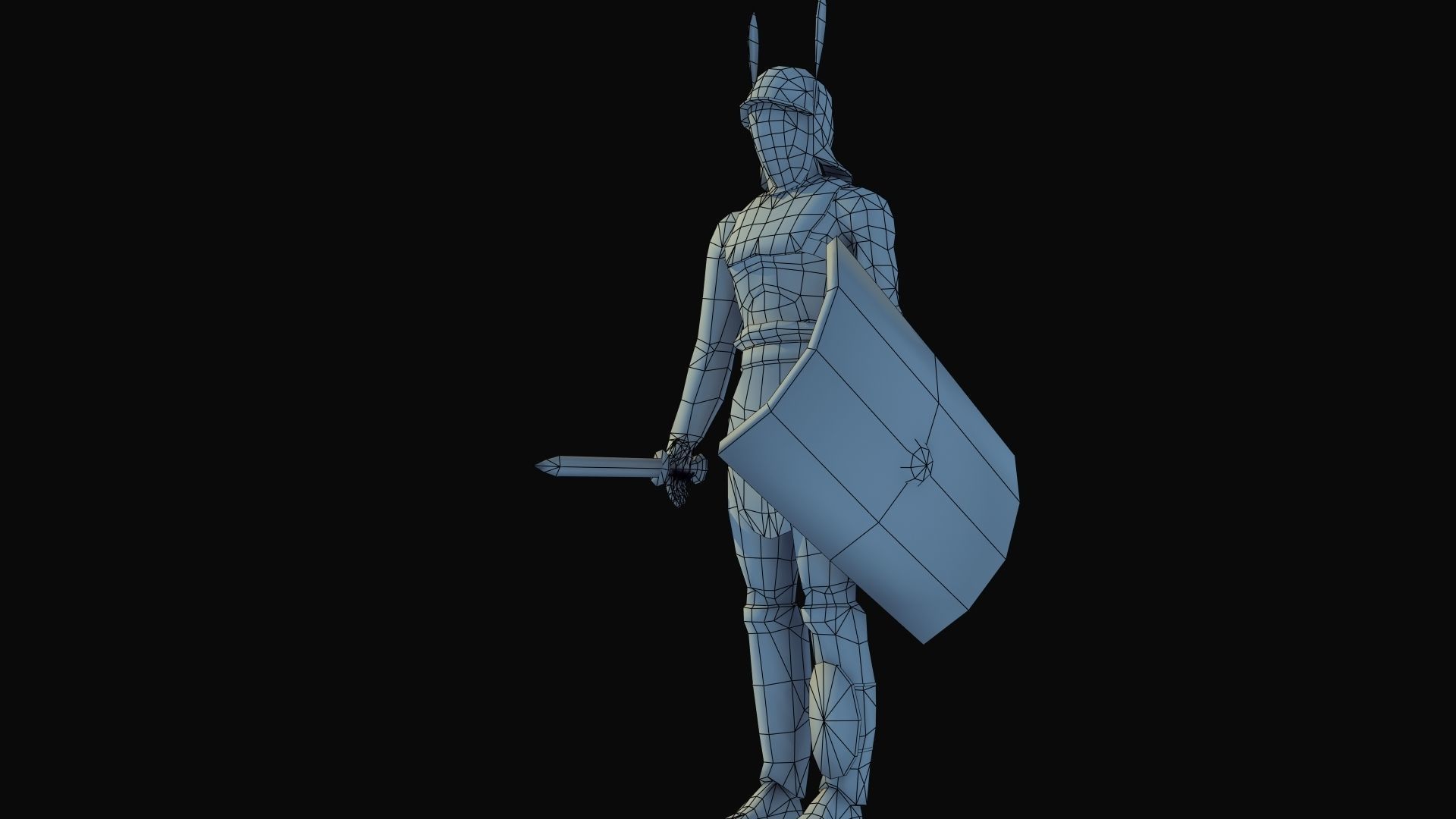 Provocator Gladiator Low-poly 3D model_61