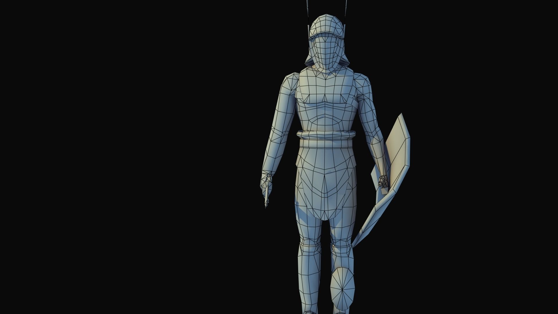Provocator Gladiator Low-poly 3D model_44