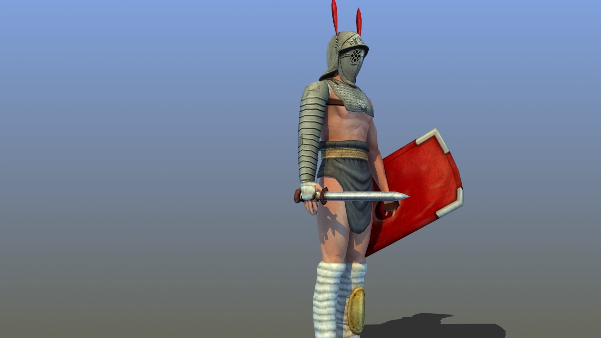 Provocator Gladiator Low-poly 3D model_9