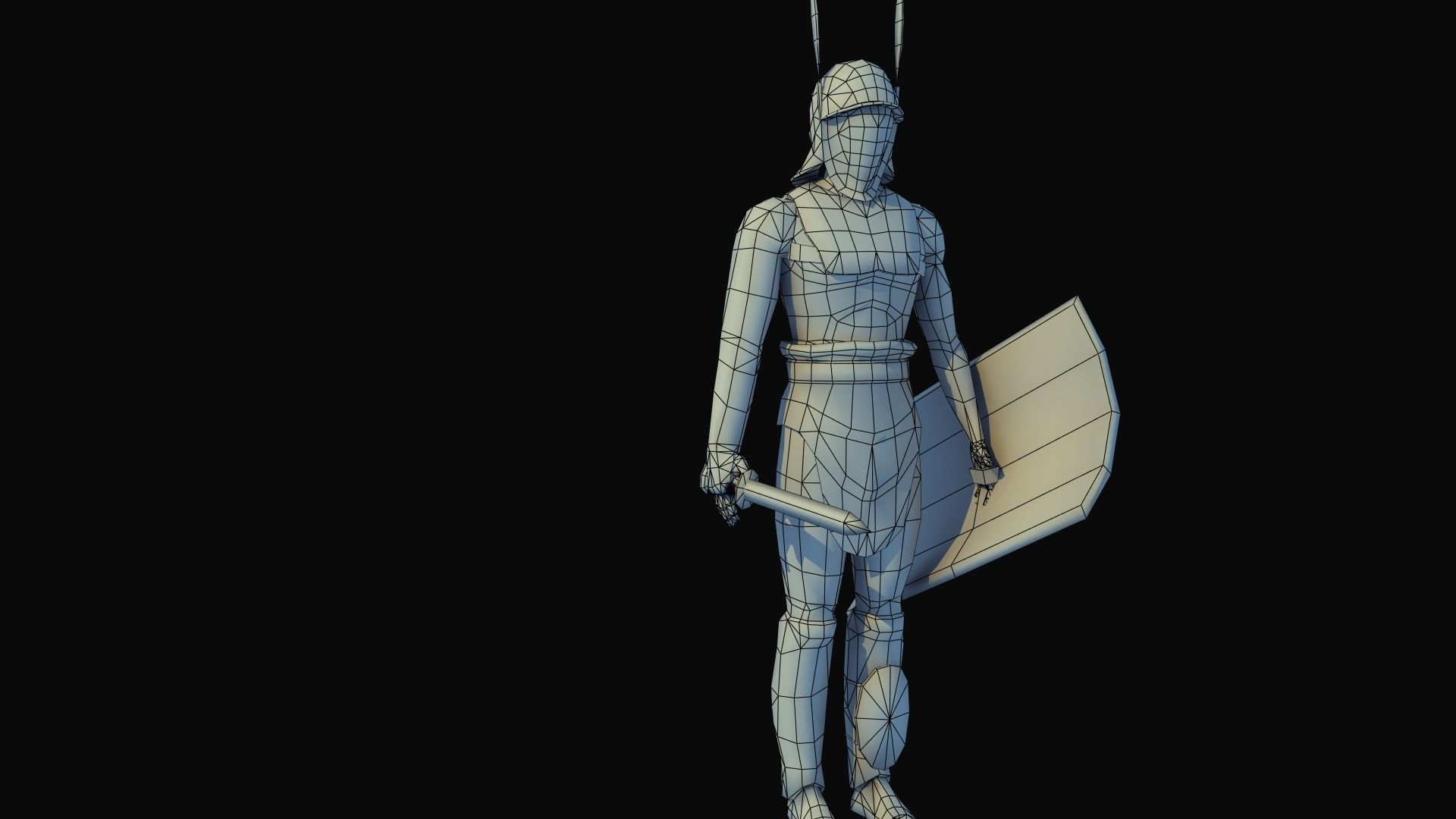 Provocator Gladiator Low-poly 3D model_45