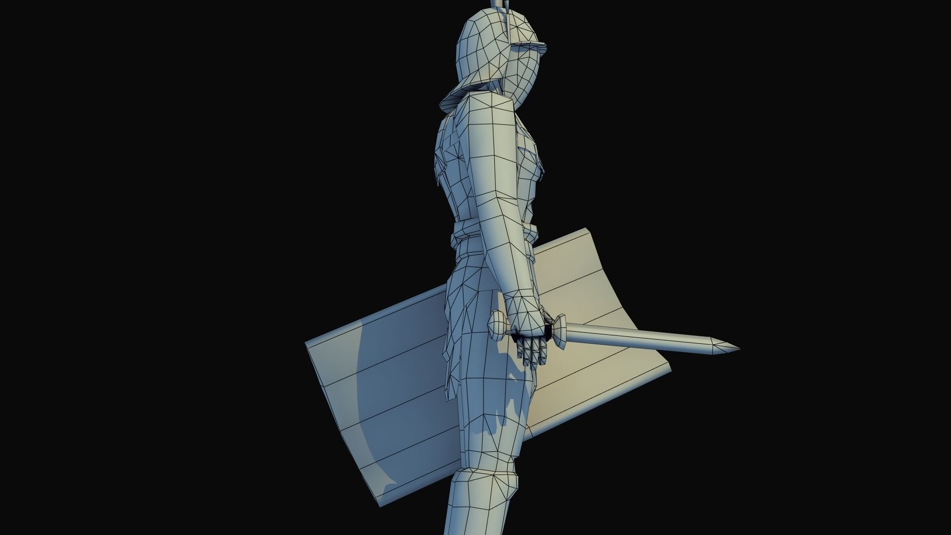 Provocator Gladiator Low-poly 3D model_52
