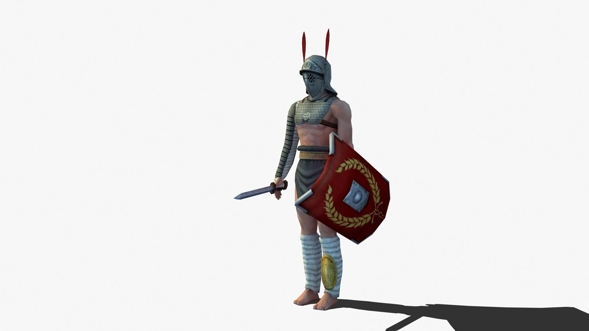 Provocator Gladiator Low-poly 3D model_21