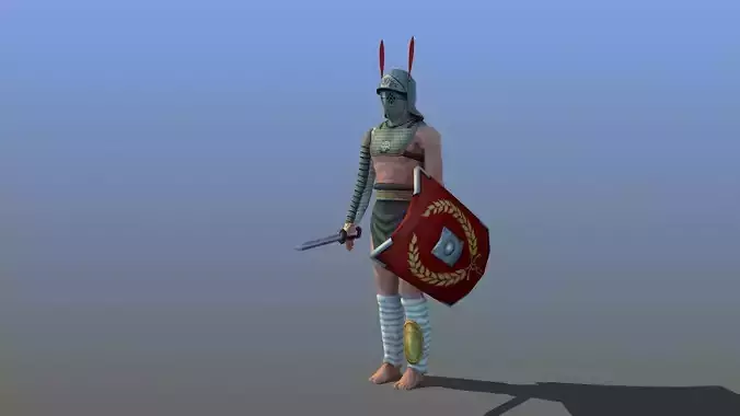 Provocator Gladiator Low-poly 3D model