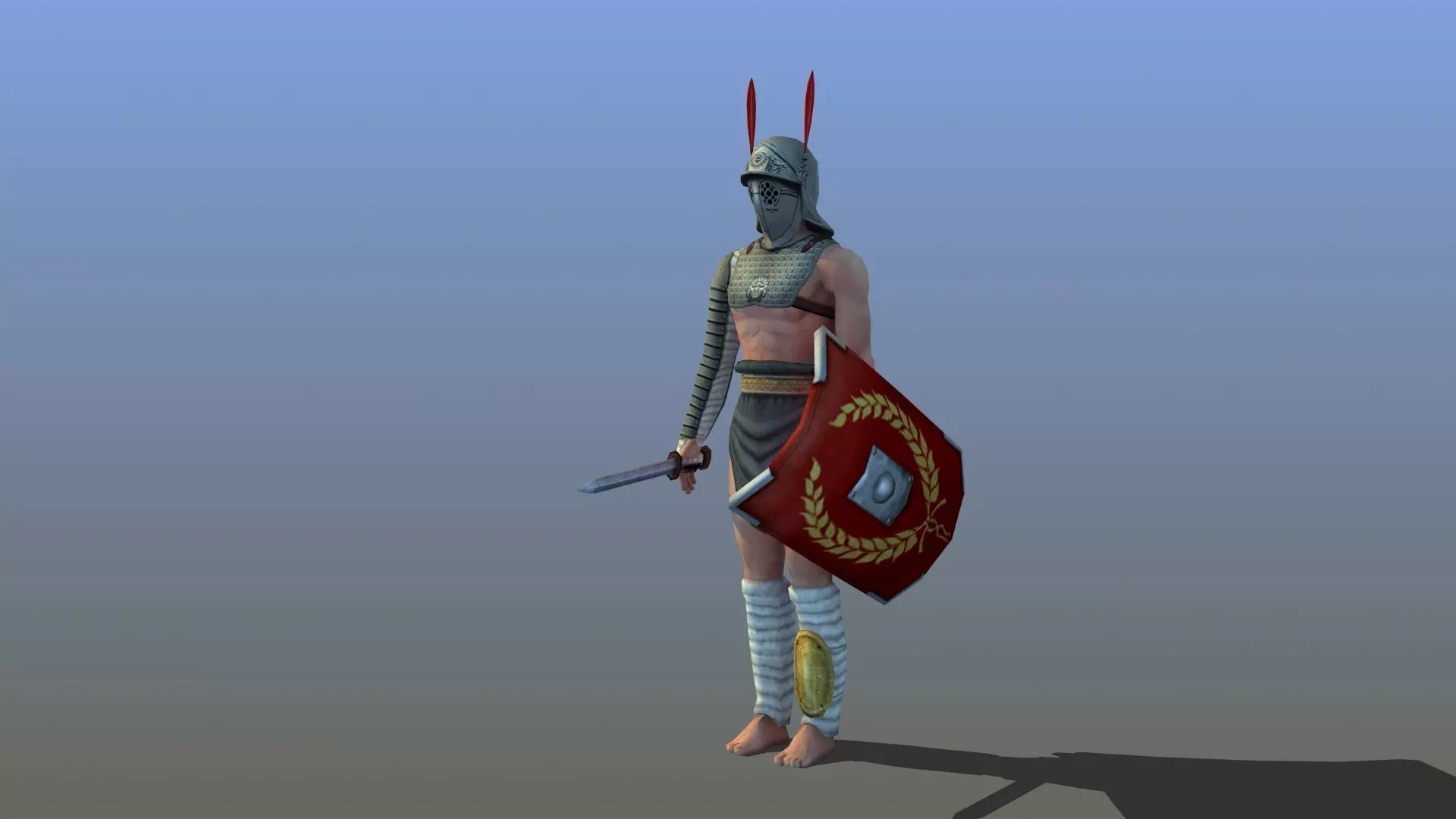 Provocator Gladiator Low-poly 3D model_0