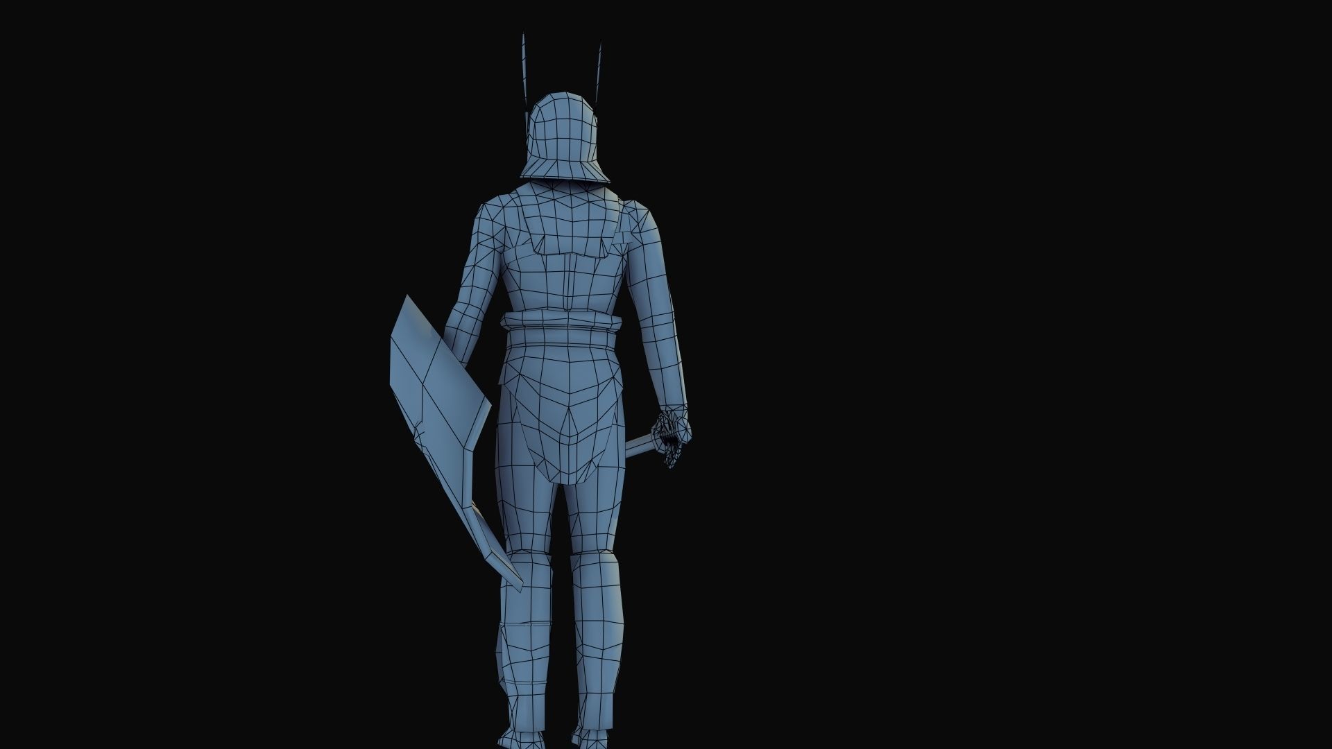 Provocator Gladiator Low-poly 3D model_56