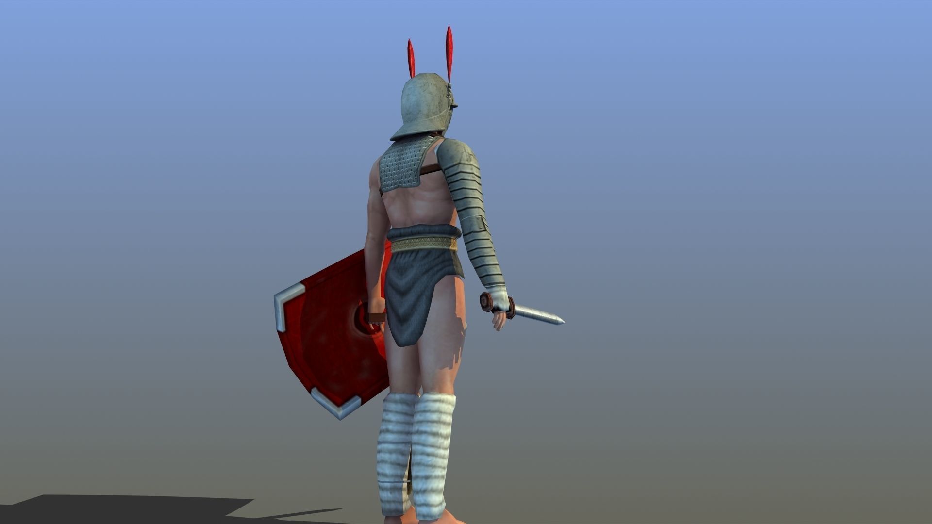 Provocator Gladiator Low-poly 3D model_11
