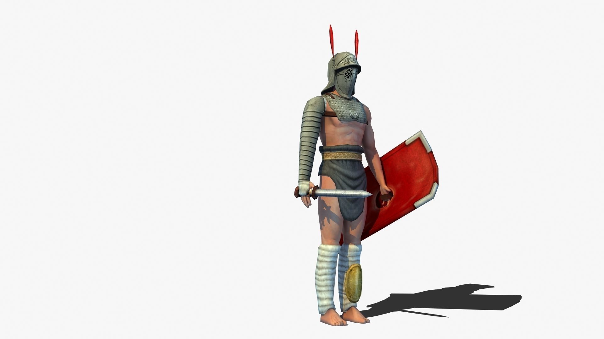 Provocator Gladiator Low-poly 3D model_28
