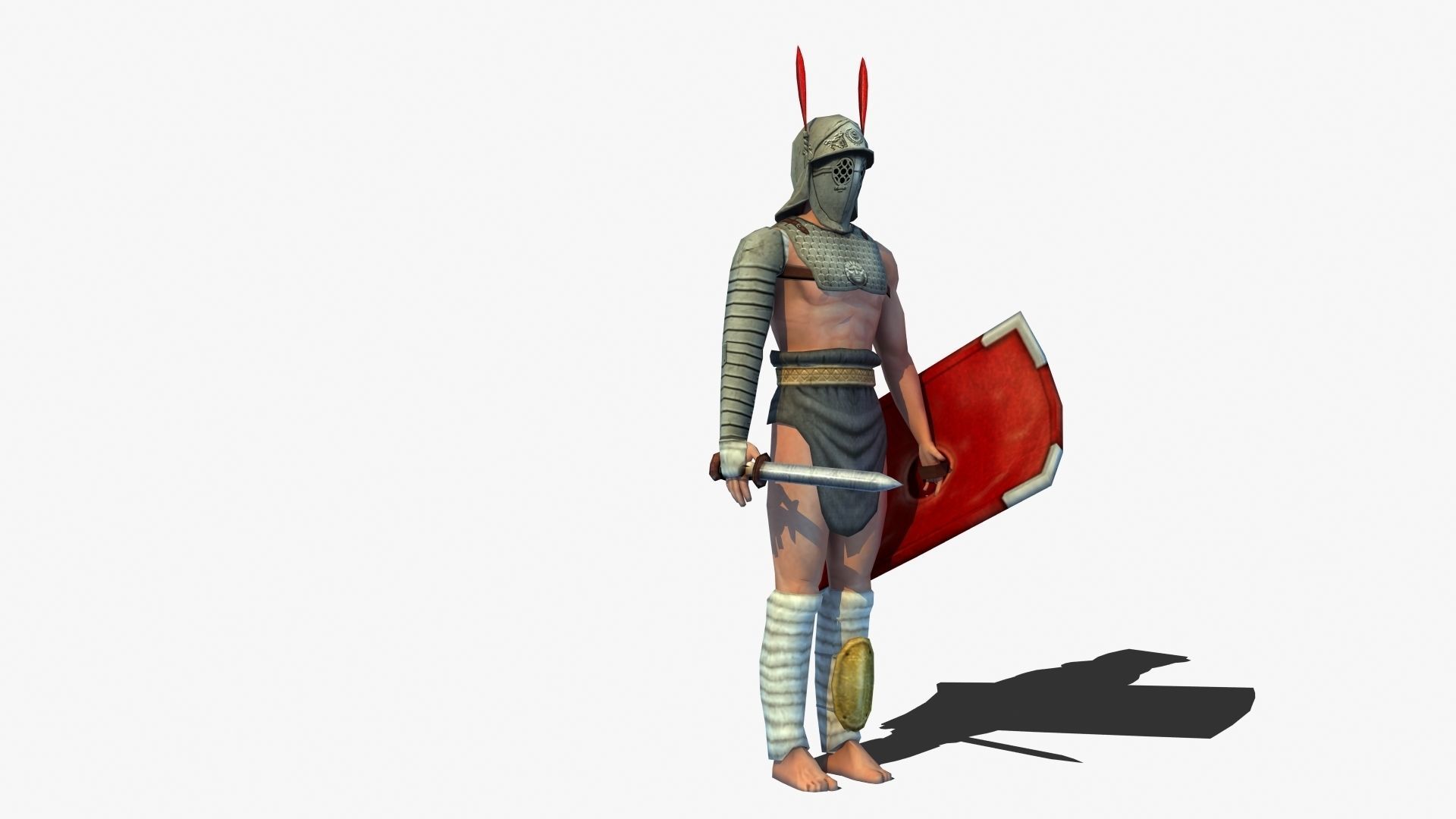 Provocator Gladiator Low-poly 3D model_27