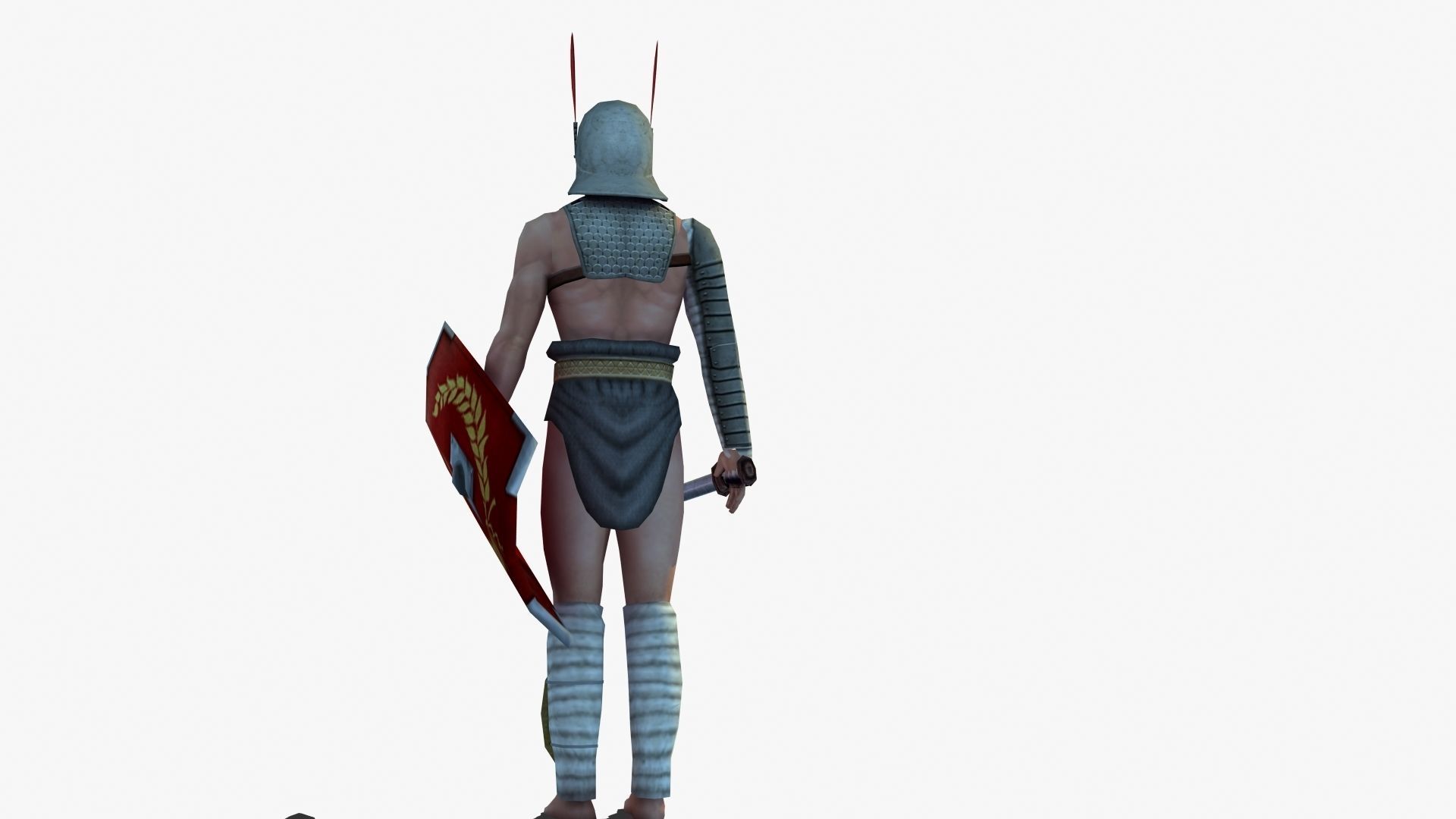 Provocator Gladiator Low-poly 3D model_35