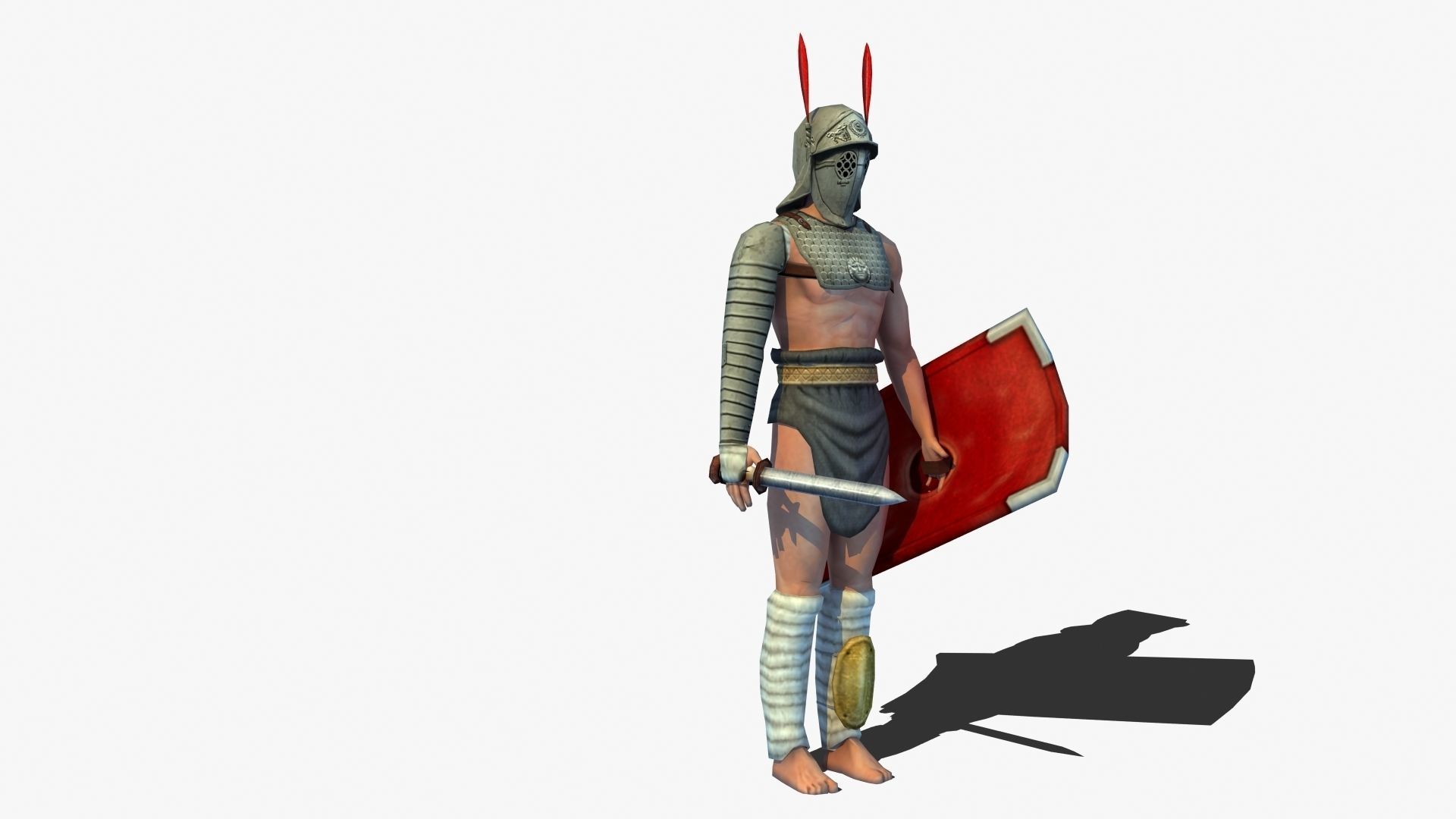 Provocator Gladiator Low-poly 3D model_26