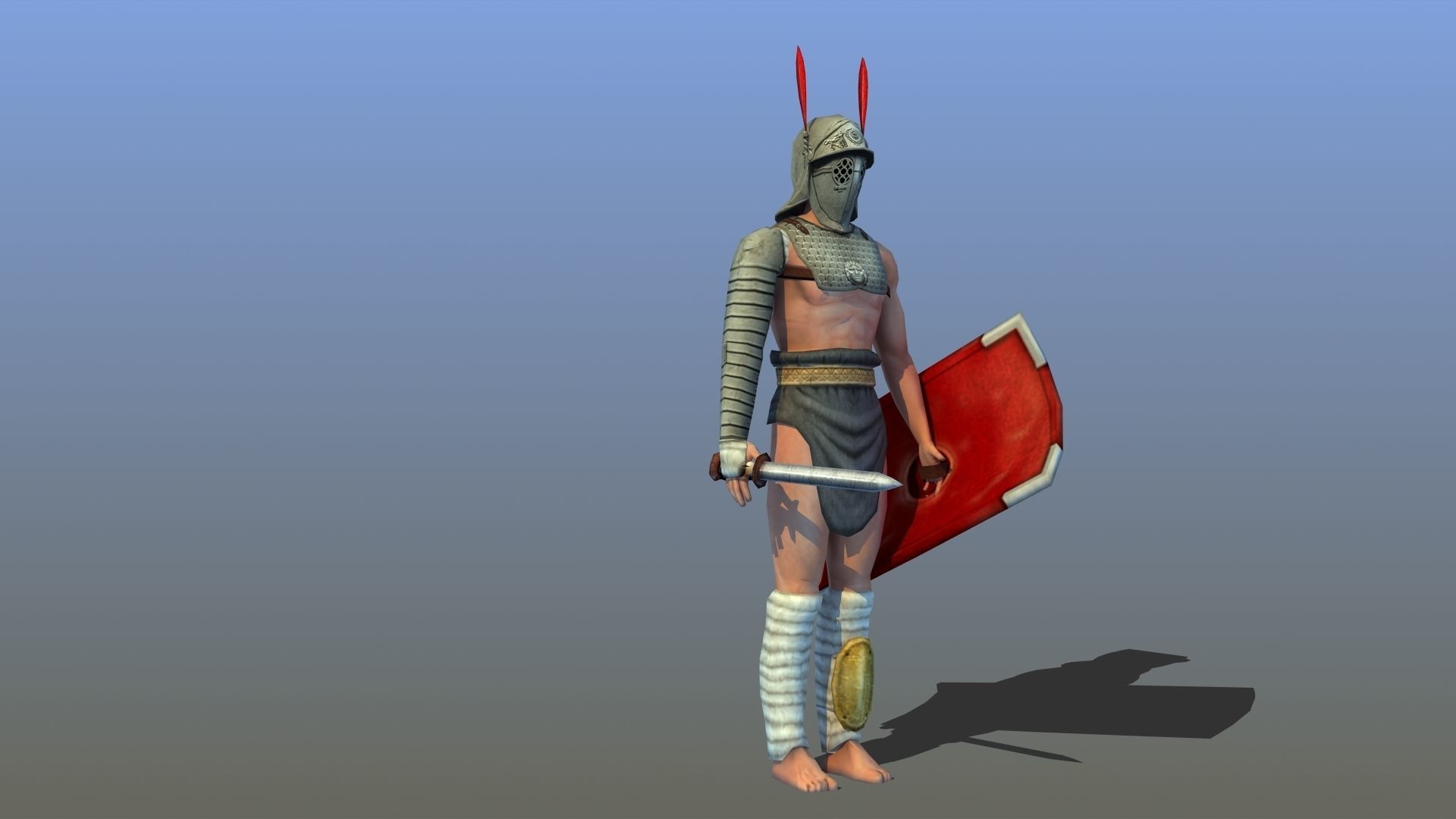 Provocator Gladiator Low-poly 3D model_6