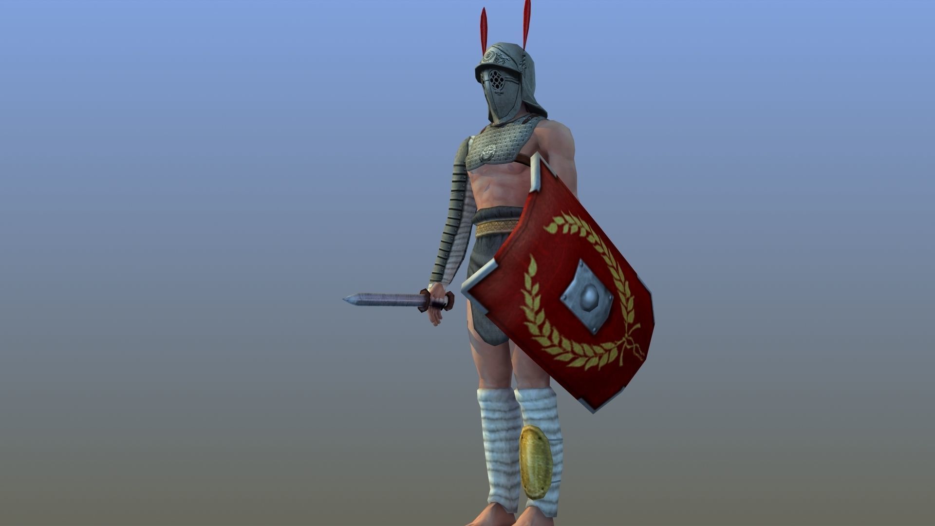 Provocator Gladiator Low-poly 3D model_19