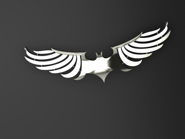 Bat Pendant basic  3D print model_1