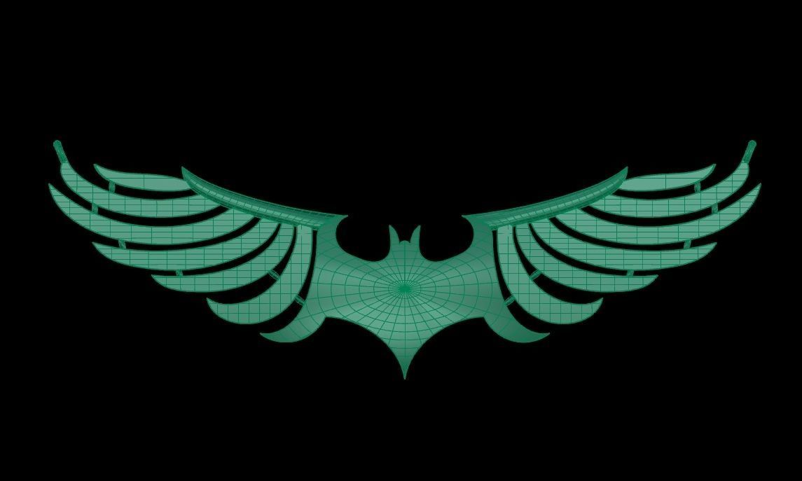 Bat Pendant basic  3D print model_4