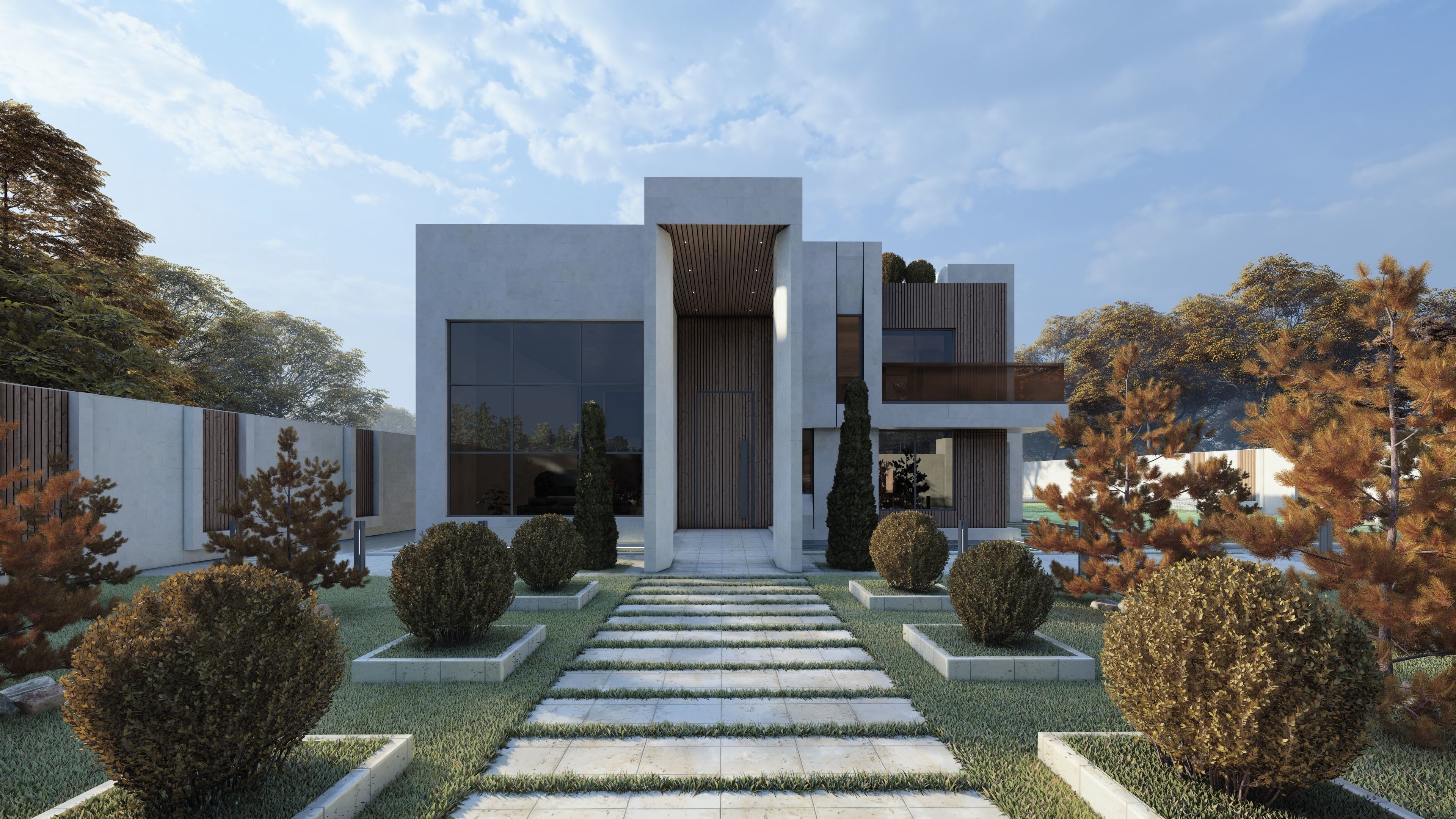 Family Villa 3D model_1