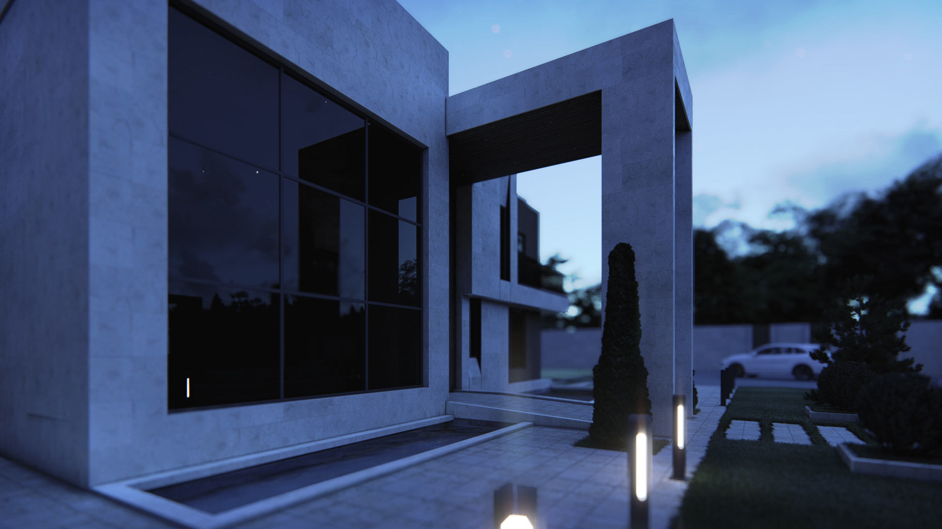 Family Villa 3D model_4