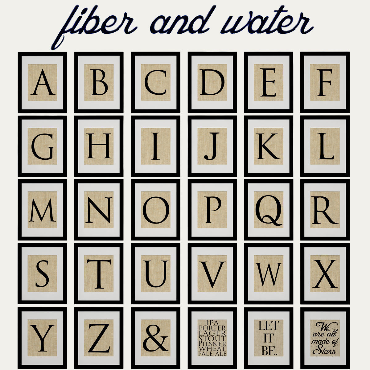 Fiber and Water - Signs Typography and Symbols