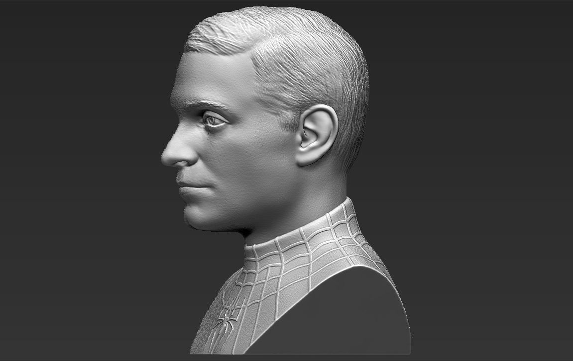 Spider-Man Tobey Maguire bust 3D printing ready stl obj formats 3D print model_7