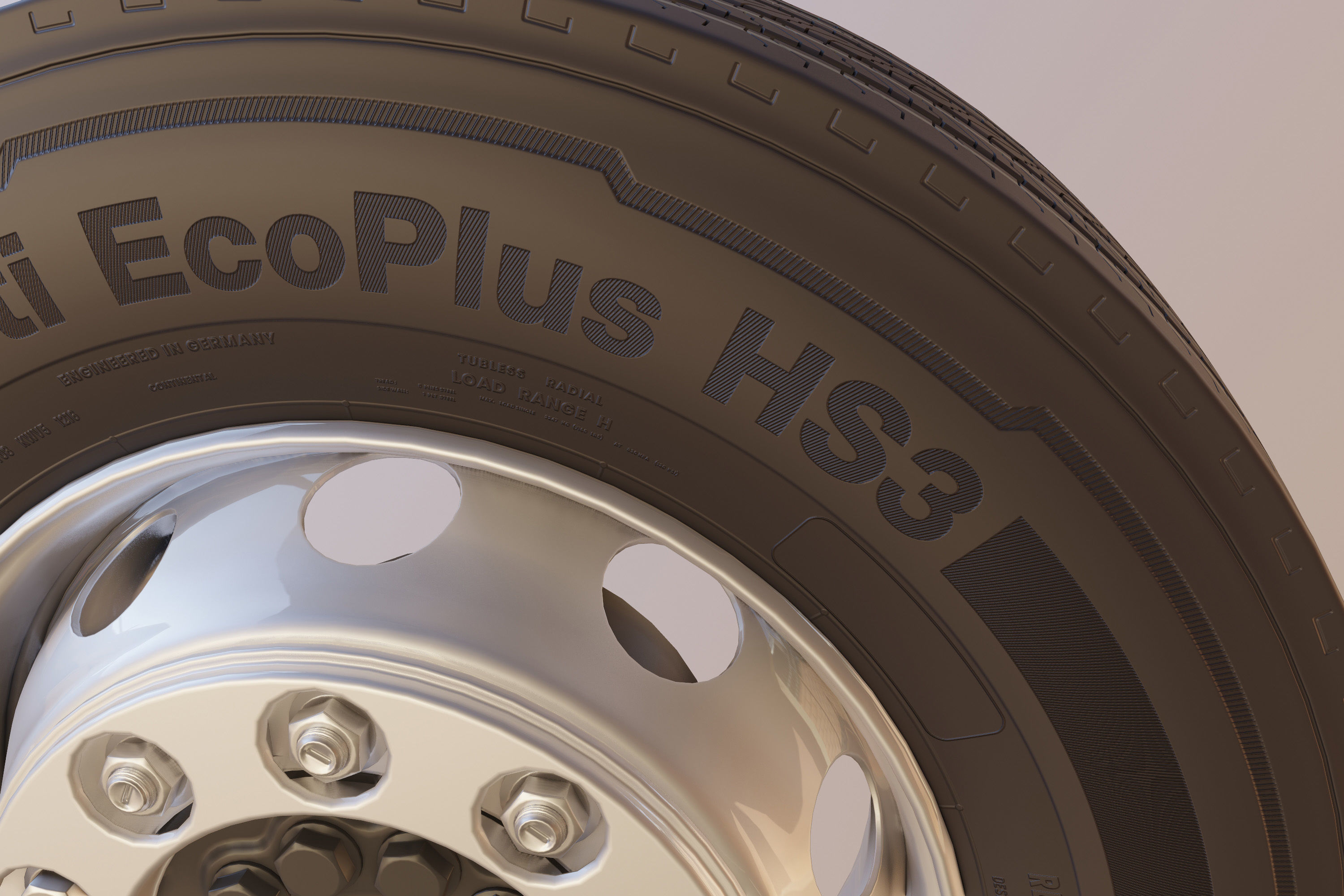 Truck Wheel 3D model_1