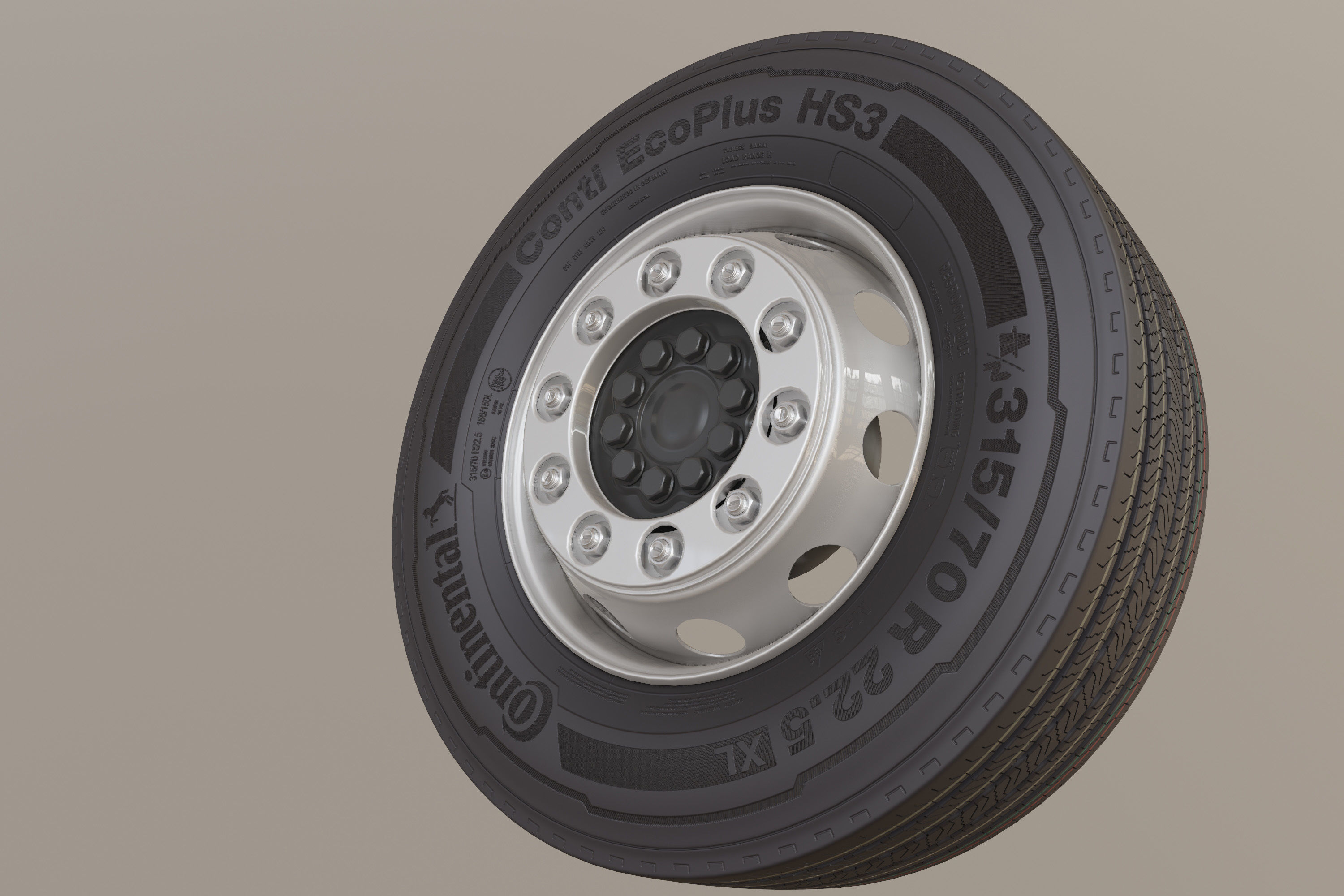 Truck Wheel 3D model_5