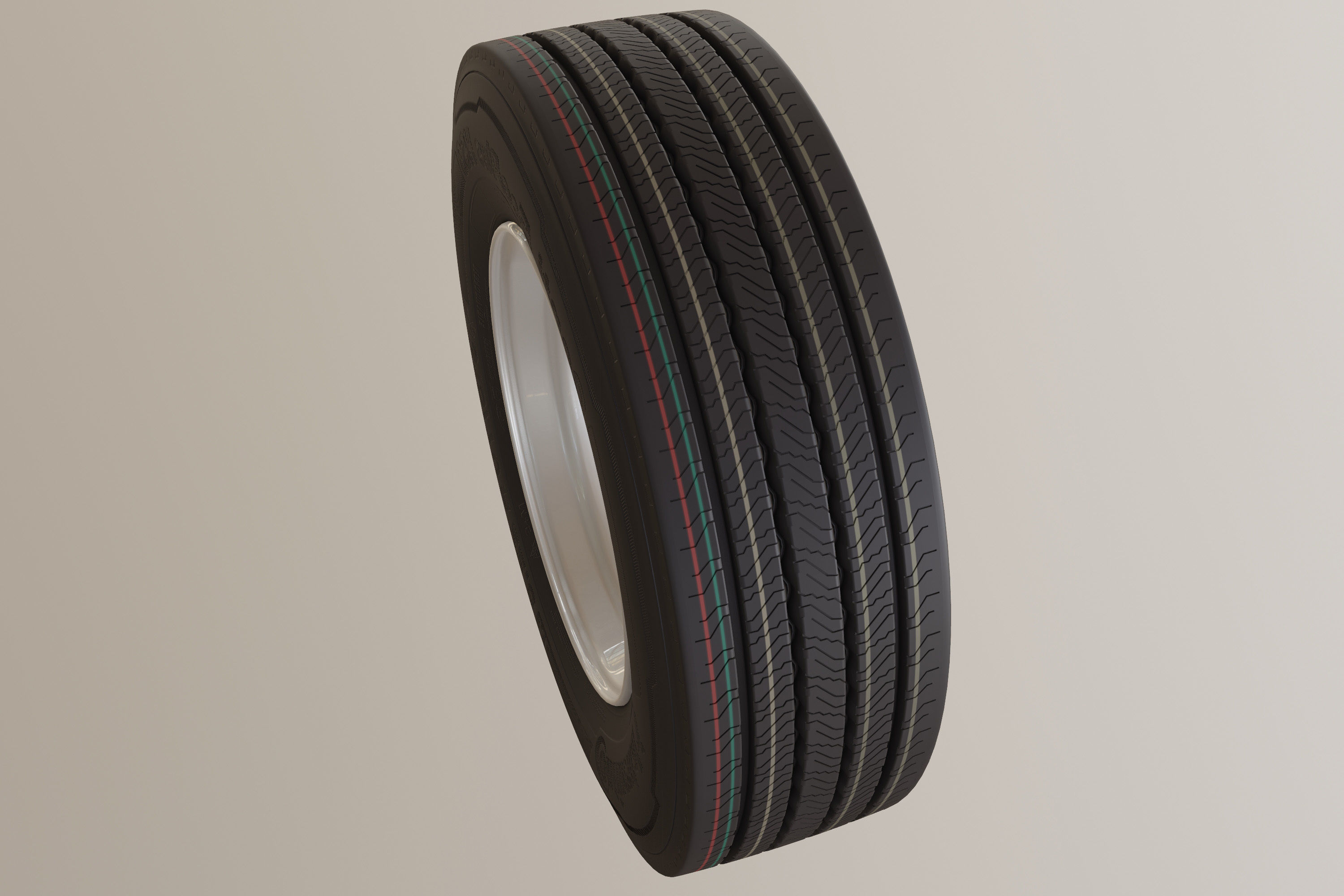 Truck Wheel 3D model_11
