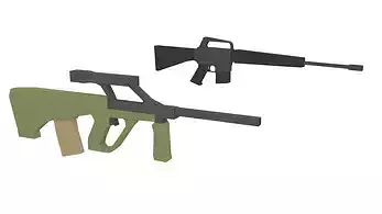 Low poly game ready rifle pack