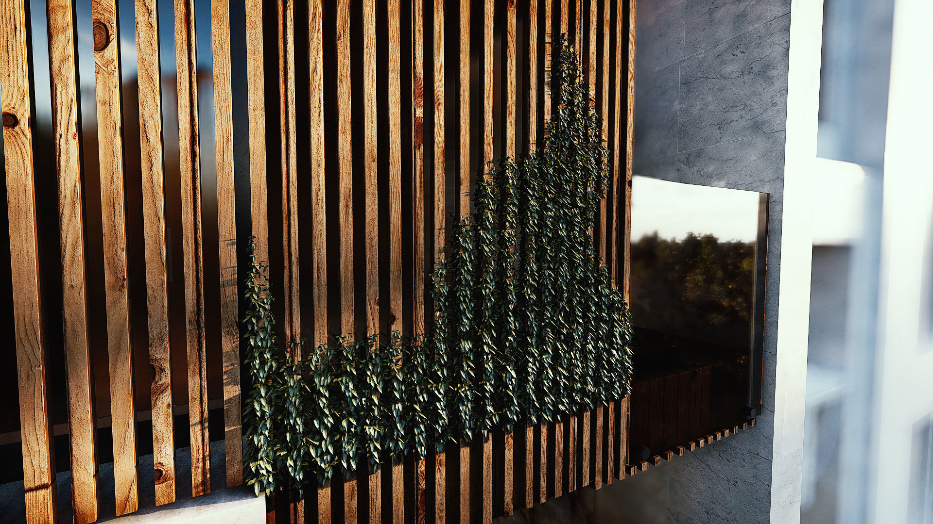 Modern residential complex facade 3D model_5