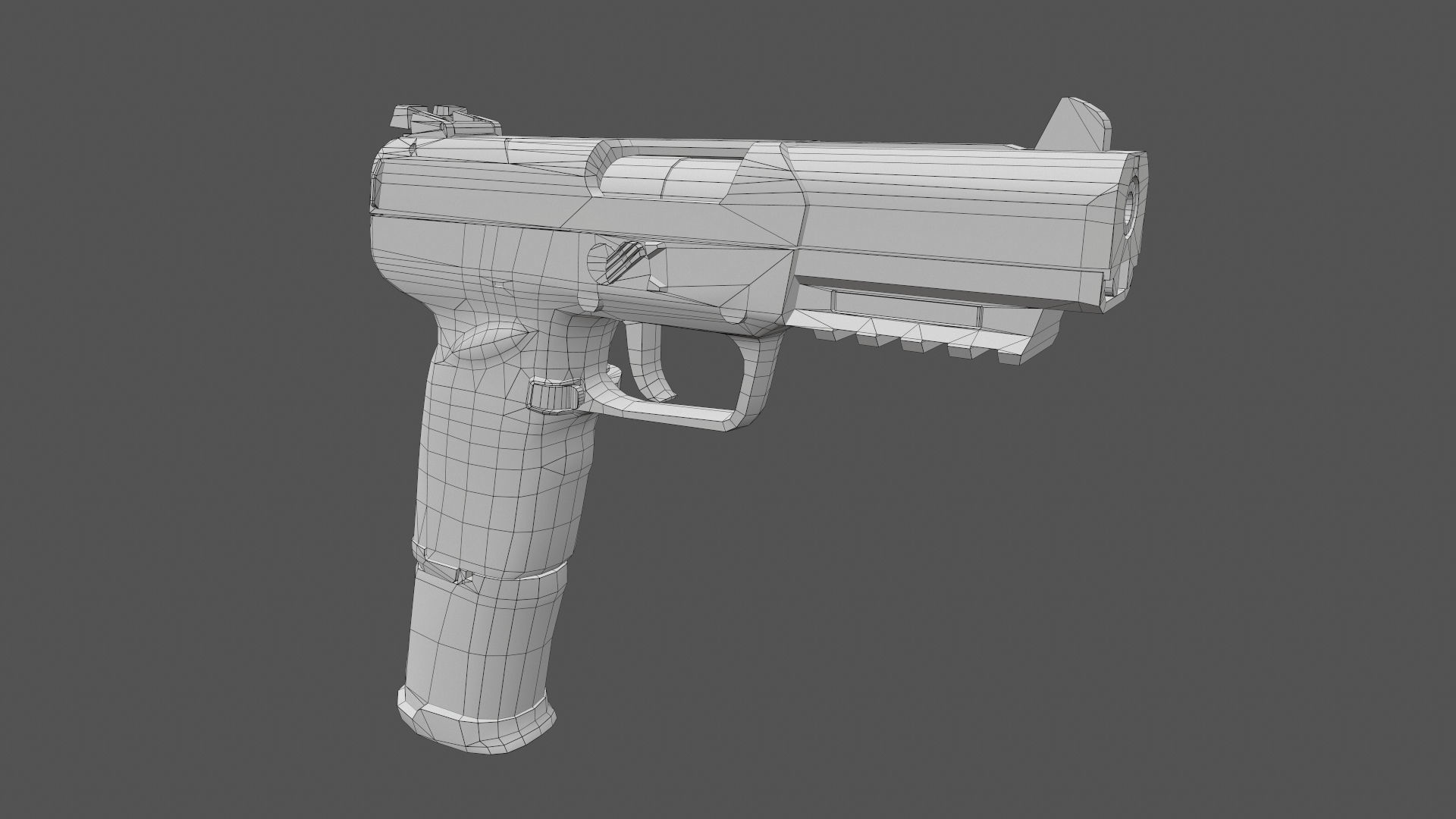 FN Five-seveN gun Low-poly 3D model_20