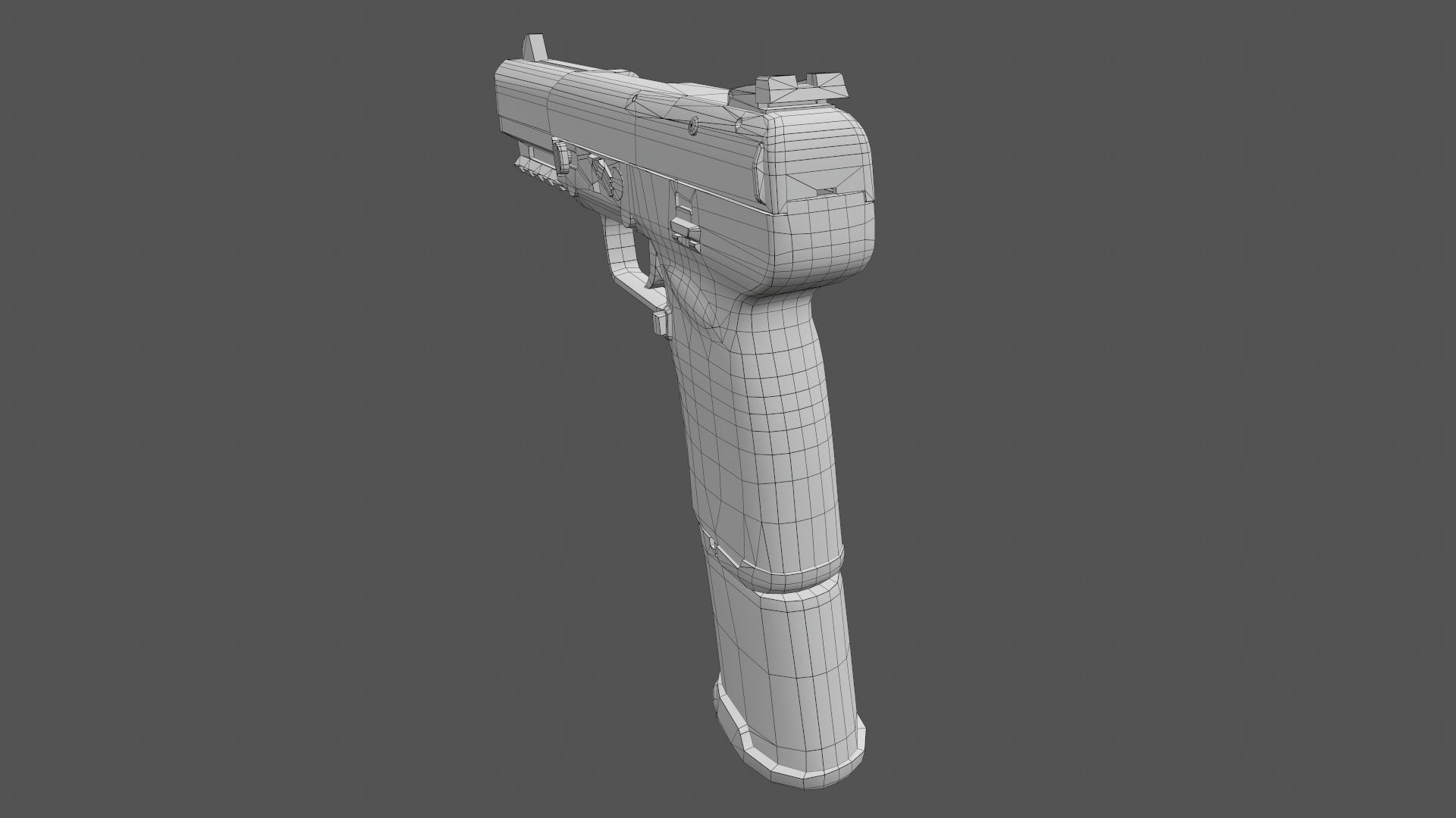 FN Five-seveN gun Low-poly 3D model_21