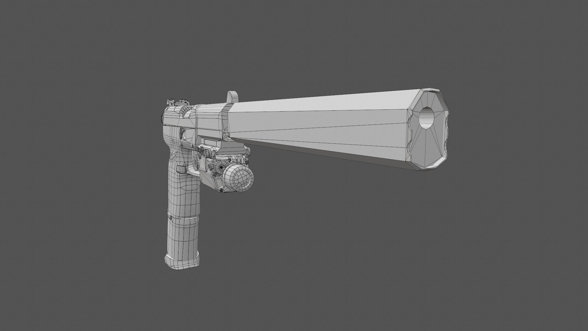 FN Five-seveN gun Low-poly 3D model_14