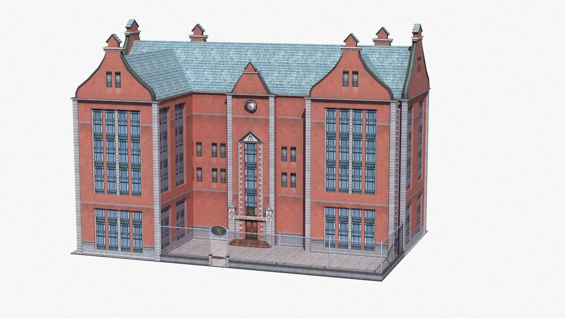 School Building 3D model_48