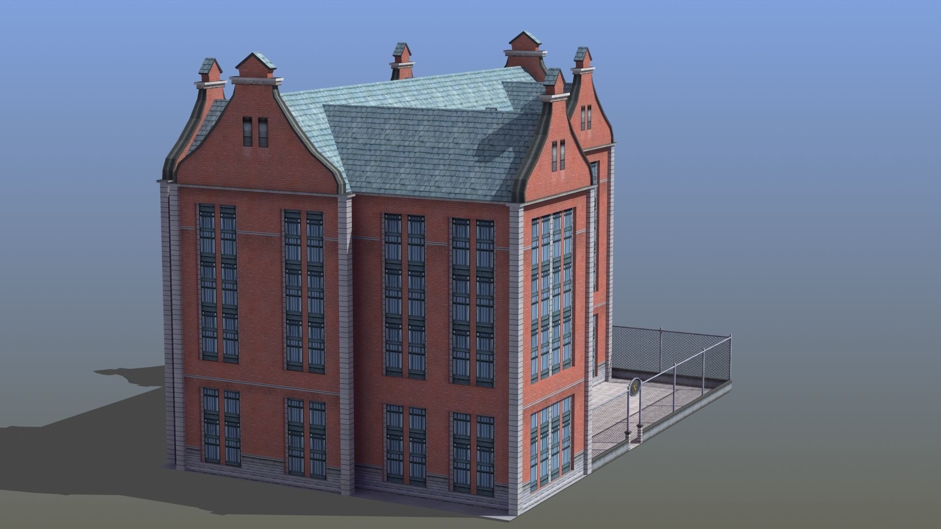 School Building 3D model_42