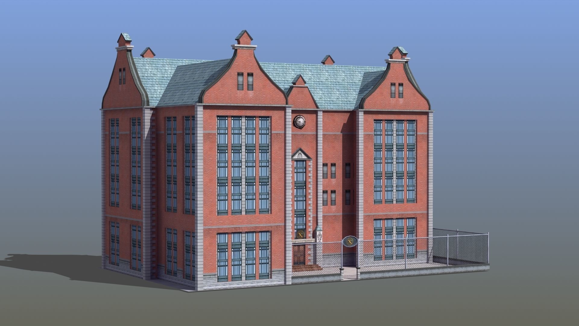 School Building 3D model_21