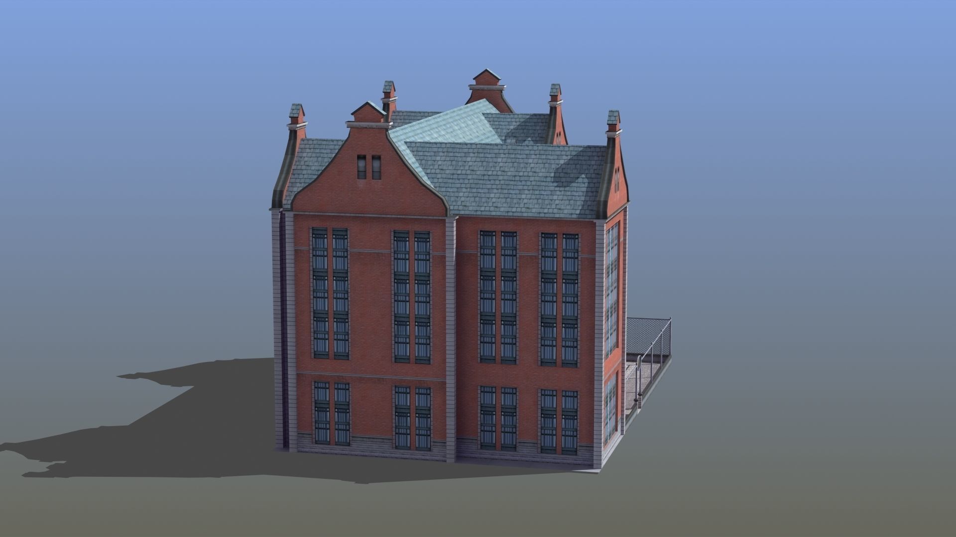 School Building 3D model_46