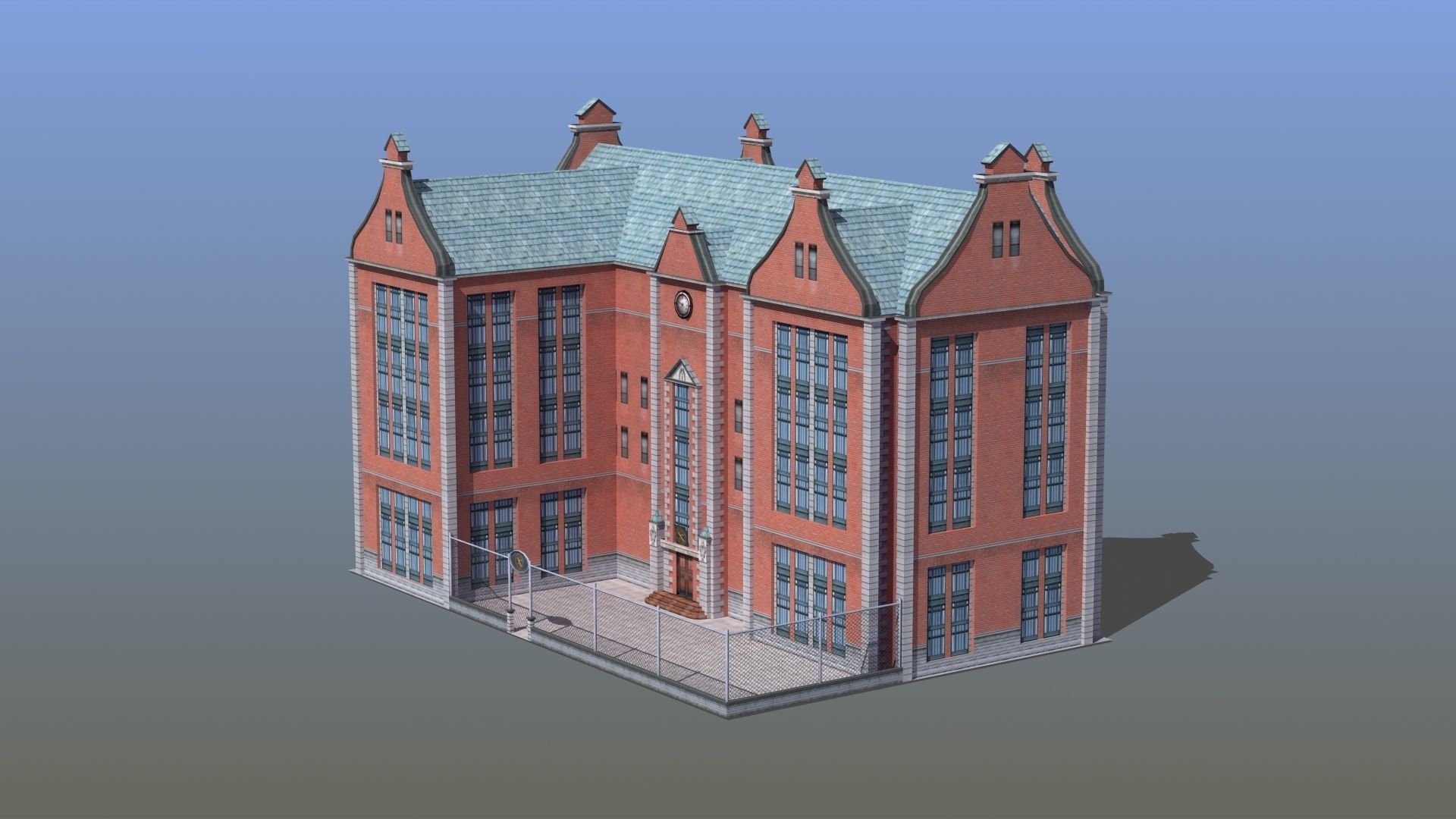 School Building 3D model_1