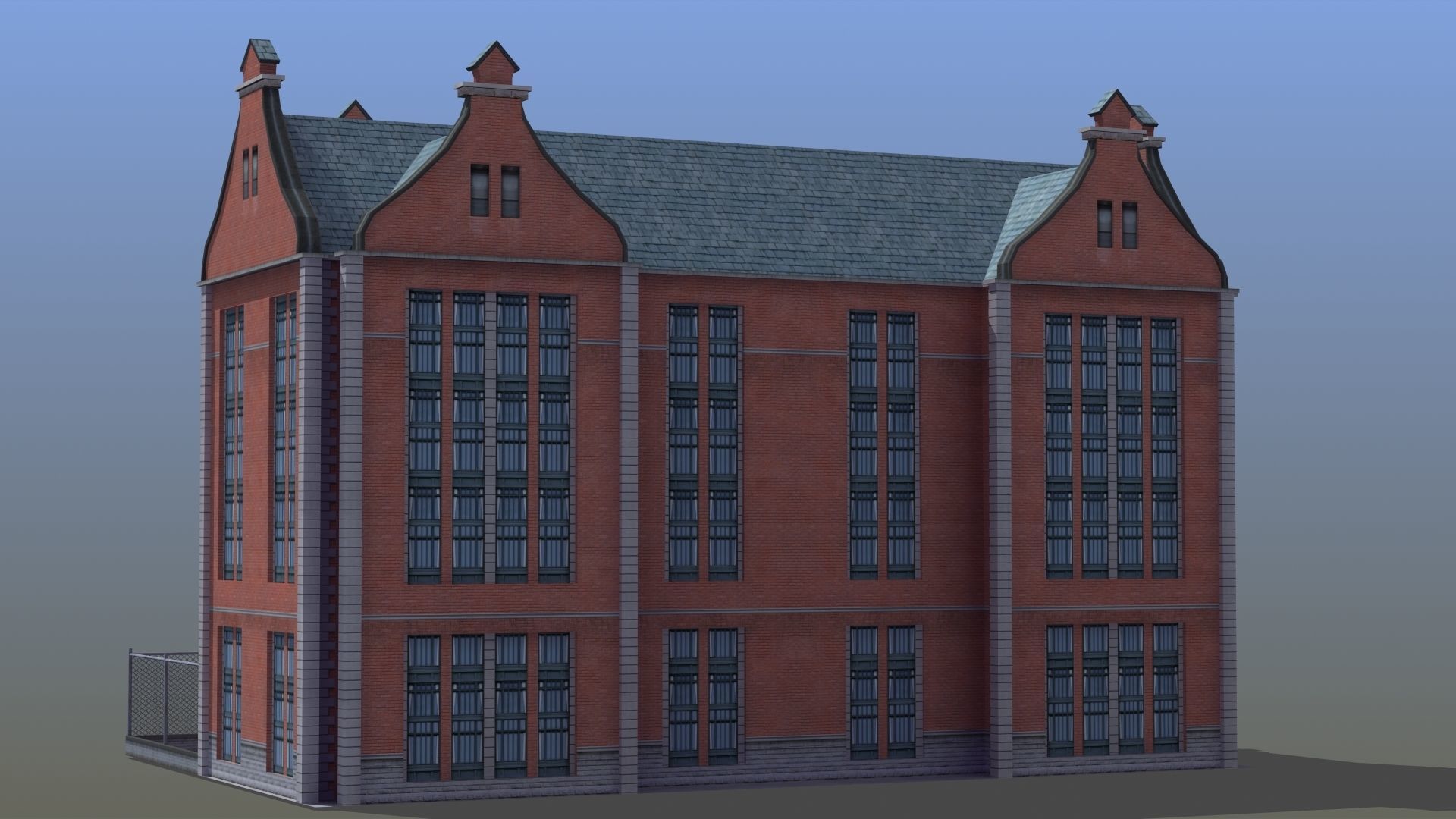 School Building 3D model_16
