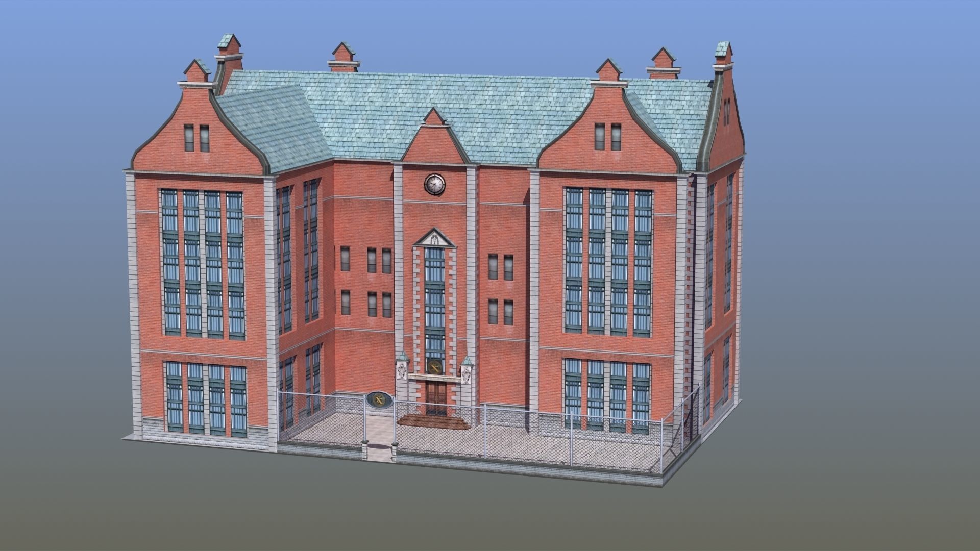 School Building 3D model_22