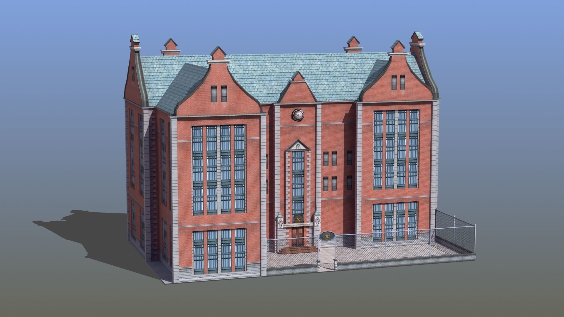 School Building 3D model_25